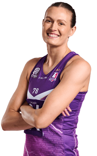 A portrait image of Loughborough Lightning Netball player Ella Clark