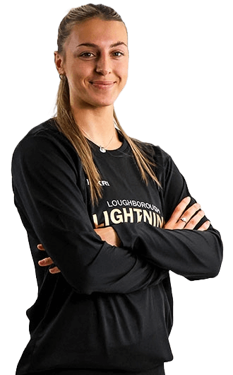 Meg Pilkington posing with her arms folded