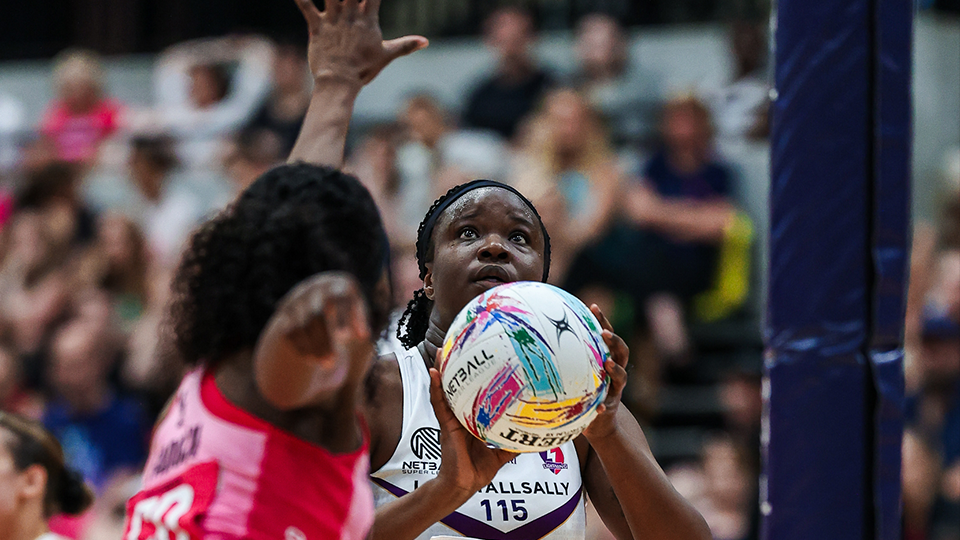 Sammy Wallace-Joseph steadying herself for a shot