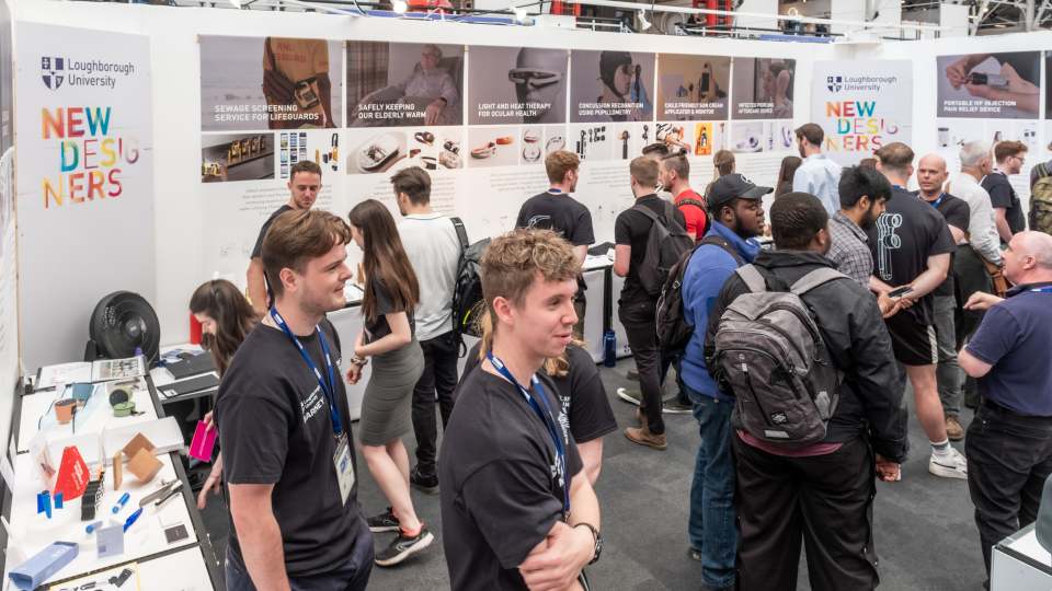 Loughborough students at the New Designers exhibition in London.