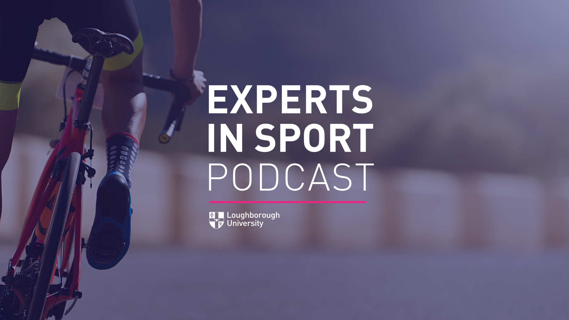 Experts in Sport overlaid on an image of a person cycling