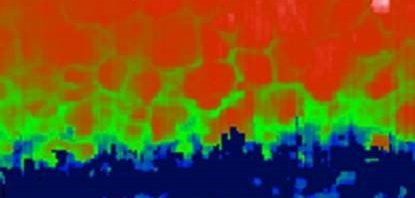 Map of CL signal showing enrichment at the grain boundaries