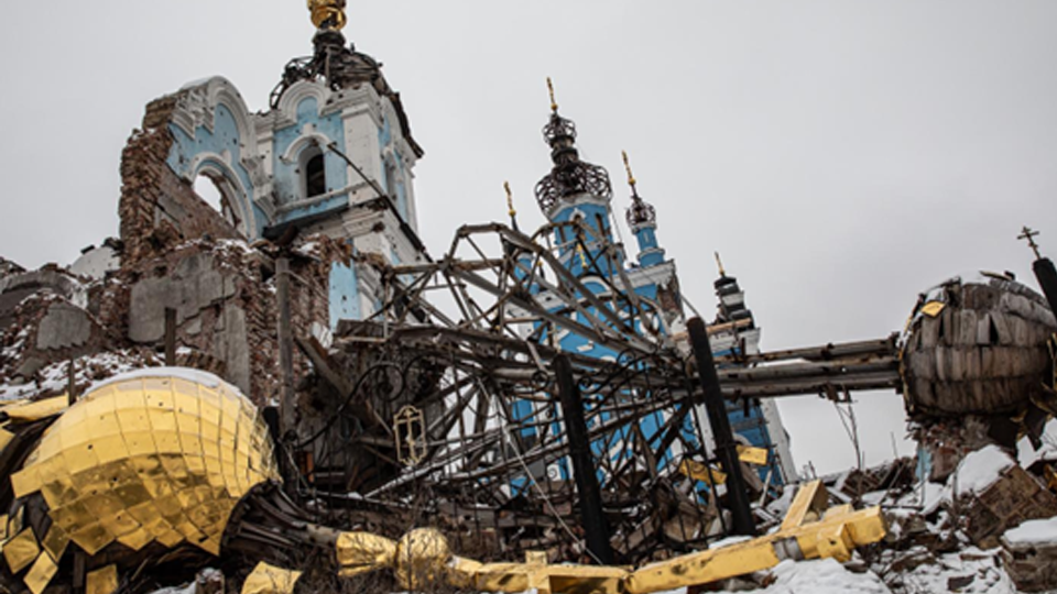 A wrecked building